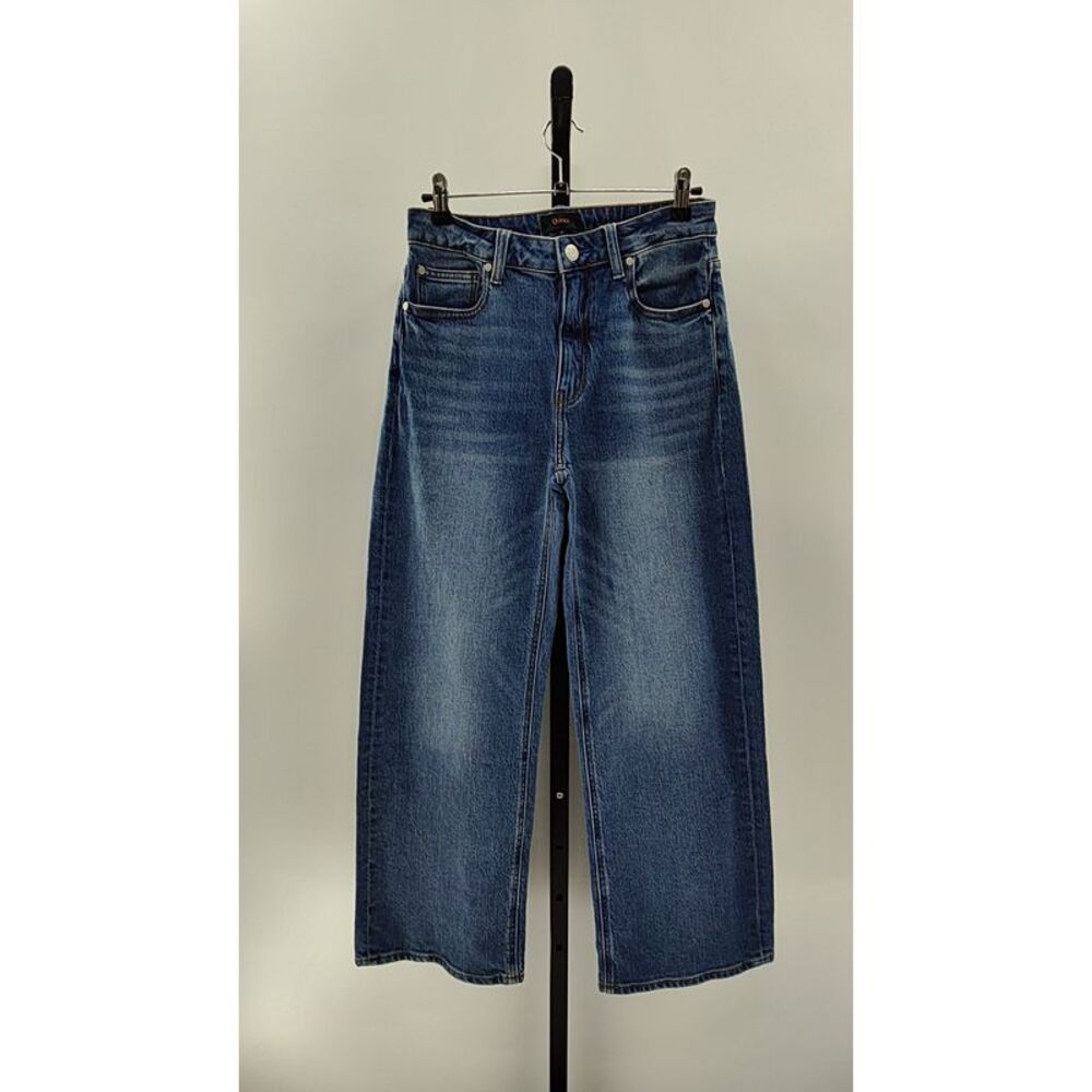Quince Women Bella Stretch Relaxed Straight Jeans Atlantic Blue 28